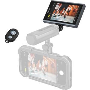 SmallRig Phone Monitor Screen with Wireless Control, 1080P Wireless Recording (Support 4K 30fps), Video Monitor with Cold Shoe Mount, Real-Time Screen Sharing, for iPhone for MagSafe - 4850 (silver)