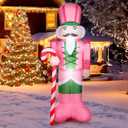 Kitticcino Christmas Nutcracker Inflatable Pink Decoration 5.3Ft Christmas Nutcracker Solider Christmas Inflatable Built-in LED Lights Blow Up Outdoor Holiday Xmas Yard Lawn Garden Party Decor