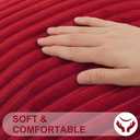 Simmore Decorative Throw Pillow Covers 18x18 Set of 2, Soft Natural Plush Flannel Double-Sided Fluffy Couch Pillow Covers for Sofa Living Room, Red