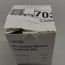 Nessus Reusable Kit for Nespresso Pods Vertuo, Reuse Old Coffee Pods for Nespresso Vertuo: 100 Pcs Aluminum Foil Seal Lid, Holder, Brush, Refillable Vertuo Plus Next Capsule Machine(No Pods Come) (Black)