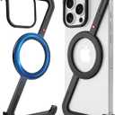 OATSBASF Minimalist Phone Case Compatible with iPhone 16 Pro Max 6.9", [Compatible with Magsafe] Aluminum Metal Frameless Design Bumper Z Case, Protective Shock Grade Shell, Black