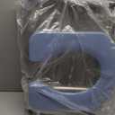 Drop Arm Bedside Commode with Linners, Commode with Padded Seat and Backrest, 500lbs Capacity, 5.81QT Removable Bin, Adjustable Height Portable Toilet for Adults, Blue