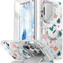 i-Blason Cosmo for Samsung Galaxy S24 Ultra Case with Camera Cover Stand, [Support MagSafe] Stylish 360 Full Case with Screen Protector & Kickstand Magnetic Phone Case for S24 Ultra, Paint