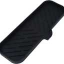 Silicone Bathroom Soap Dishes with Drain Spout-Bathroom and Kitchen Sink Organizer,Sponge Holder,Dish Soap Tray,Perfect for Dispenser,Scrubber,Bottle,Cup on Sink or Counter-Black 12"4"