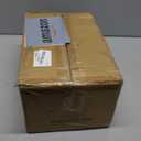 6 Pack Brushed Gold Door Knob with Square Rosette, Heavy Duty Door Knob with Lock, Interior Door Handles for Bath & Bed, (Satin Brass)