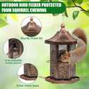 Bird Feeders for Outdoor Hanging, Metal Chew Proof Wild Bird Feeder, Squirrel Proof Birdfeeders for Outside Garden Backyard Attracting Finch (Seed is not Included)