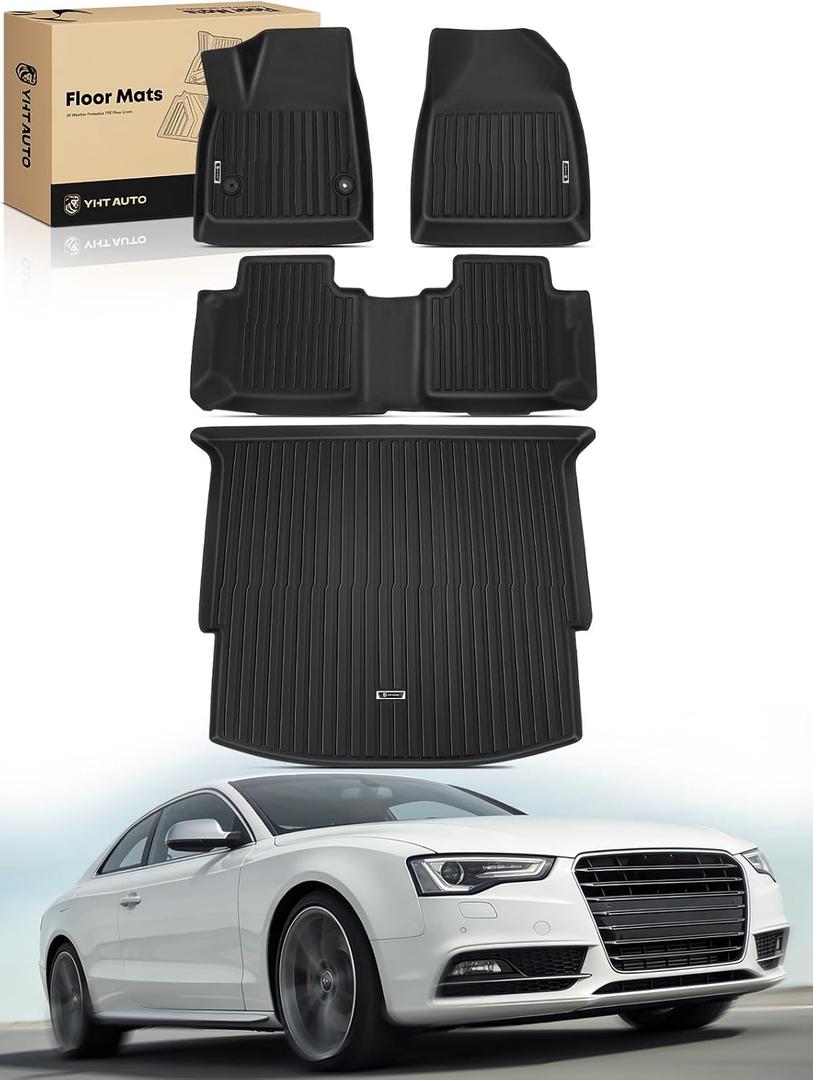 YHTAUTO Automotive Floor Mats for Chevrolet Blazer 2019-2026
Not for EV Model | TPE All Weather Car Mats, Anti-Slip & Custom Fit Floor Liners | 1st & 2nd Row & Trunk Mat, Black, Set of 4