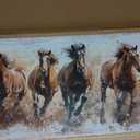 tigeridge Horses Canvas Wall Art - Brown Horse Pictures Animal Wall Decor Running Horses Painting Prints Artwork for Living Room Bedroom Home Office Wall Decorations 20" x 40"