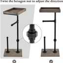 MyGift Freestanding Toilet Paper Holder Stand with Shelf - Rustic Wood Farmhouse Bathroom Toilet Paper Holder with Storage
