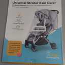 Bemece Stroller Rain Cover, Universal Stroller - Waterproof Windproof Travel Weather Shield Thick & Durable Protect from Dust and Snow with Breathable Ventilation Mesh Clear Visibility
