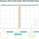 2026 Planner - Weekly Monthly Planner 2026 from January 2026 to December 2026 with 12 Monthly Tabs, Flexible Cover, Inner Pocket, 8.5" x 11", Purple