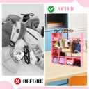 Doll Clothes Closet/Wardrobe Large Plus 10 Hangers, Doll Accessories Display Box, Clothes Storage for Figures, Portable Storage for Fashion Doll Clothes, Gift (Pink)