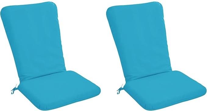 Adirondack Chair Cushion Set of 2-18''x18'' Seat & 18''x27'' Back, Outdoor Rocking Chair Cushions with Waterproof, Fade-Resistant, Removable & Machine-Washable Covers