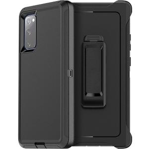 OtterBox Samsung Galaxy S20 FE 5G (FE ONLY - Not Compatible with Other Galaxy S20 Models) Defender Series Case - Black, Rugged & Durable, with Port Protection, Includes Holster Clip Kickstand