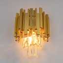 FRIXCHUR Gold Crystal Wall Sconce 3 Tiers Crystal Wall Lighting Gold Wall Lamp Modern Wall Lighting Fixture Crystal Wall Lamp for Bedroom Dining Room Hallway Staircase Lights