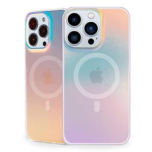 Dosanlues Magnetic for iPhone 14 Pro Max Case Iridescent Holographic, [Compatible with Magsafe] Matte Translucent Slim Protective Phone Case for iPhone 14 Pro Max 6.7"