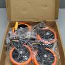5 Inch Caster Wheels,Orange Casters Set of 4, Heavy Duty Casters with Brake 2200 Lbs, Locking Industrial Swivel Top Plate Casters Wheels for Furniture and Workbench Cart(Two Hardware Kits Include)