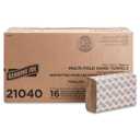 Genuine Joe Multifold Paper Hand Towels, 1-Ply Kraft, 9.25" x 9.4", 100% Recycled, 250 Count Per Pack (16 Pack, 4,000 Total Sheets) - Commercial Washroom & Restroom Supplies