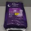 Poise Overnight Incontinence & Postpartum Pads for Bladder Leaks, 8 Drop Extra Coverage, 36 Count (Long)