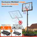 Yohood Basketball Hoop Outdoor 10ft Adjustable, Portable Basketball Hoop Goal System for Kids Youth and Adults in Backyard/Driveway/Indoor, 44 Inch Shatterproof Backboard and Larger Base
