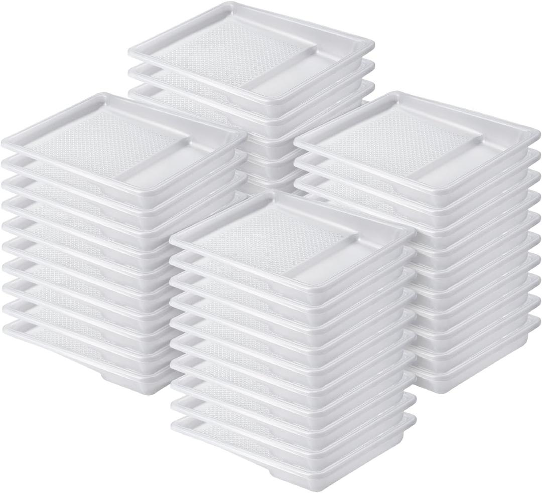 Bates- Paint Tray Liner, 9 Inch, 40 pcs, White Paint Pans Trays, Paint Pan Liners (40 Pack 9 Inch)