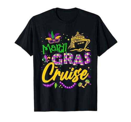 Mardi Gras Cruise Squad 2024 Matching Group Family Vacation T-Shirt, 2XL