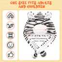 Newcotte 6 Pcs Kids Costume Hats Animal Hats Set Plush Fun Animal Headgear for Adults Teens Theme Party Christmas Halloween