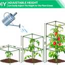 WLLEYAY 3 Pack 46'' Square Tomato Cages with 17 Gallon Grow Bags | Upgraded Heavy Duty Steel Garden Plant Support Stakes Kit, Flowers Vegetable Trellis for Vertical Climbing Plants Vines