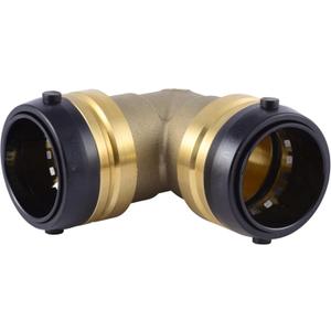 SharkBite 1-1/2 Inch 90 Degree Elbow, Push to Connect Brass Plumbing Fitting, PEX Pipe, Copper, CPVC, PE-RT, HDPE, UXL0241