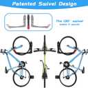 WALMANN BIKEPAL No Lifting Wall Mount Swivel Bike Rack, Vertical Bike Wall Hangers for Garage Space Saving Bike Storage Solution(2 Pack)