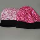 ZHENSILK Kids Satin Sleep Bonnet for Girls, Soft Hair Cap for Sleeping, Toddler Bonnet for Curly Hair (One Size, Color-a Pink)