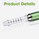 60 Unit Peptide Pen, Reusable V2 Injector Metal Pens with 2PCS 3ml Cartridges and Travel Case, Universal Compatibility, Daily Use (Green)