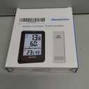 Newentor Indoor Outdoor Thermometer Wireless, Weather Stations Wireless Indoor Outdoor, Outdoor Thermometers for Patio House, Outside Inside Thermometers with Comfort Indicator, Black with 1 Sensor