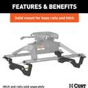 CURT 16432 5th Wheel Installation Brackets, Compatible with Select F-250, F-350, F-450 Super Duty