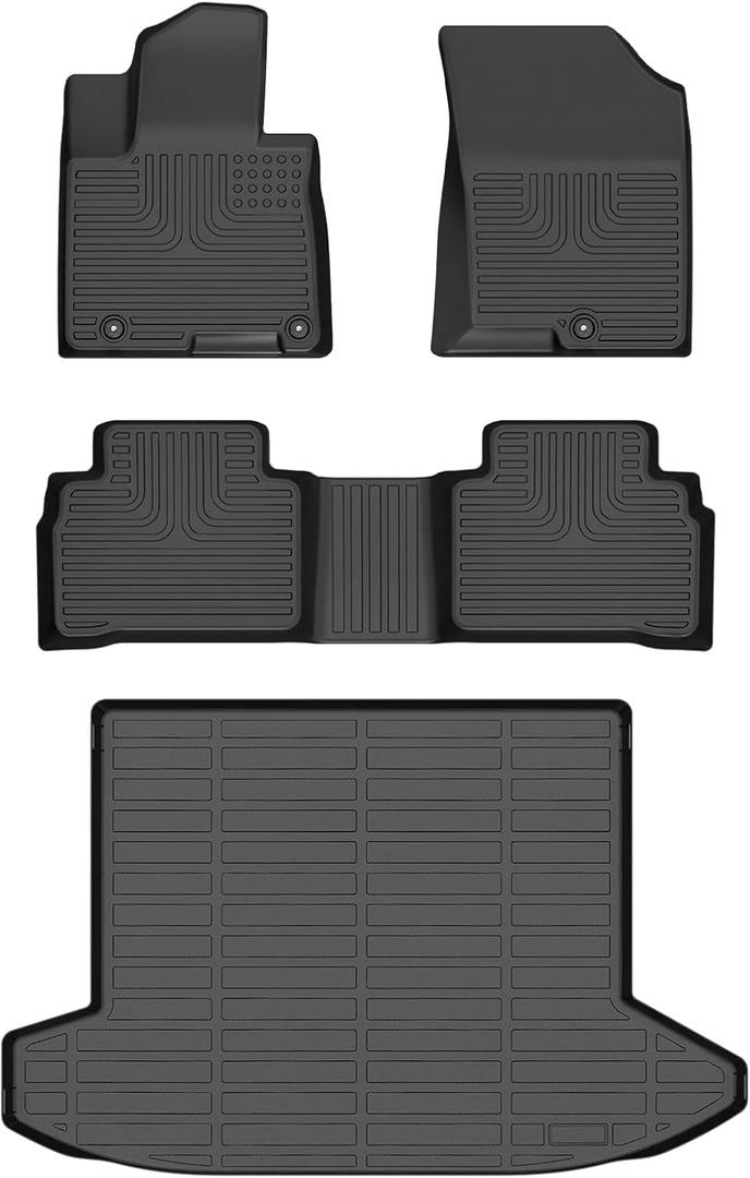 AIPOIL Floor Mats & Cargo Liner Set for 2022-2026 Hyundai Tucson (Not for Tucson Hybrid Models) All Weather Protection TPE Anti-Slip Car Full Set Custom Car Mats Accessories - Black