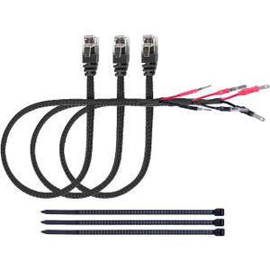 Xislet 16.5" Radar Detector Hardwire Power Cord Mirror Wire Plug Tap Compatible with Escort Valentine One Uniden Beltronics with Inline Fuse Mount RJ11 - Set of 3
