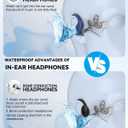 SANOTO Swimming Headphones, in Ear Bone Conduction Earbuds Bluetooth 5.4, IPX8 Waterproof Earbuds Sport, 8G MP3 Player Swimming Earphones, Underwater Headphones for Swim Run Surf Cycle