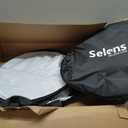 Selens 2 in 1 Foldable 17inch/45cm Light Reflector,Collapsible Disc Photography Reflector Silver,White for Portable Portrait Photography and Outdoor Lighting