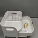 Makeup Organizer with Drawers,Skincare Organizer for Vanity,Storage Box with Handle,Large Cosmetic Display case for Dresser, Bathroom Countertop (White)