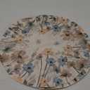 Artoid Mode Brown Poppy Floral Leaves Round Placemats Set of 4,15 Inch Seasonal Summer Table Mats for Party Kitchen Dining Decoration