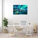 SKASNFAI Aurora Framed Canvas Wall Art for Office Landscape Decor, 16"L x 24"W
