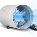 iPower Inline Booster Duct Fan 6" HVAC Exhaust Ventilation Blower with Low Noise for Bathrooms, Kitchens, Basements, Attics, Grow Tents