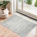 Valenrug Door Mat 2x3 - Stain Resistant 2x3 Entryway Area Rugs for Living Room, Non Slip Backing Large Area Rugs for Bedroom, Folable Machine Washable Area Rug (2'x3', Grey)