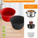 2 Pack Reusable Silicone Slow Cooker Liner - Food Grade Round Leak-proof Silicone Cooking Liner, Heat Resistant up to 440F, Fits 5-6 Quart Oval Slow Cookers (B)