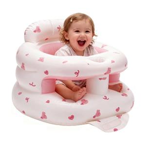 Inflatable Baby Seat for Babies 3-36 Months,Baby Floor Chair with Built in Air Pump,Infant Back Support Seat for Sitting & Learning to Sit (Pink Bunny)