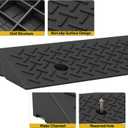 2 Pcs 2" Rubber Curb Ramp Threshold Ramps, 2" H 38.5" L 9.5" W, Heavy Loading 3 Tons (6600 LB) Capacity, Car Slope for Driveway Dock Bike Vehicle Warehouse Motorcycle