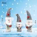 CYNOSA 3Pcs Cute Christmas Gnomes Table Signs Christmas Decorations for Home Winter Rustic Gnomes Tabletop Centerpieces Block Signs for Xmas Holiday Party Indoor Home Decor