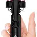 Farery Mini 3 Barrel Hair Waver - Portable Beach Wave Curling Iron for Short Hair, 1/2 Inch Ceramic Crimper with 3 Temp Settings & 30s Fast Heating, Dual Voltage Travel Hair Waver for Women, Pink