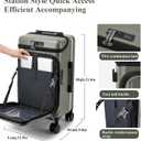 feilario Top Opening Business Carry On Luggage, Front Pocket, TSA Lock, 20in