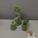 Rotary Cheese Grater with 5 Blades, Large Food Tube, Safety Food Pusher, Strong Suction Base, Mint Green